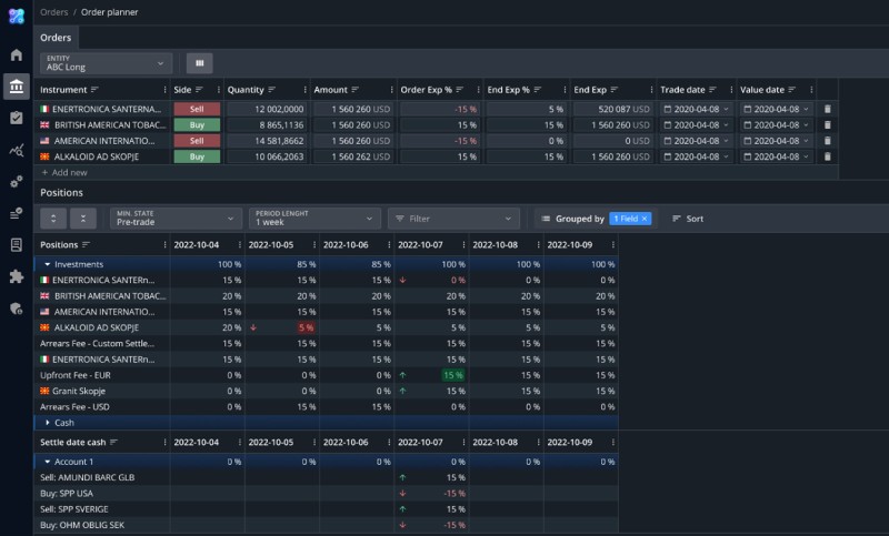 Order Planner - Order program simulation with Cash & Exposure ladders