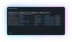 Validation warnings