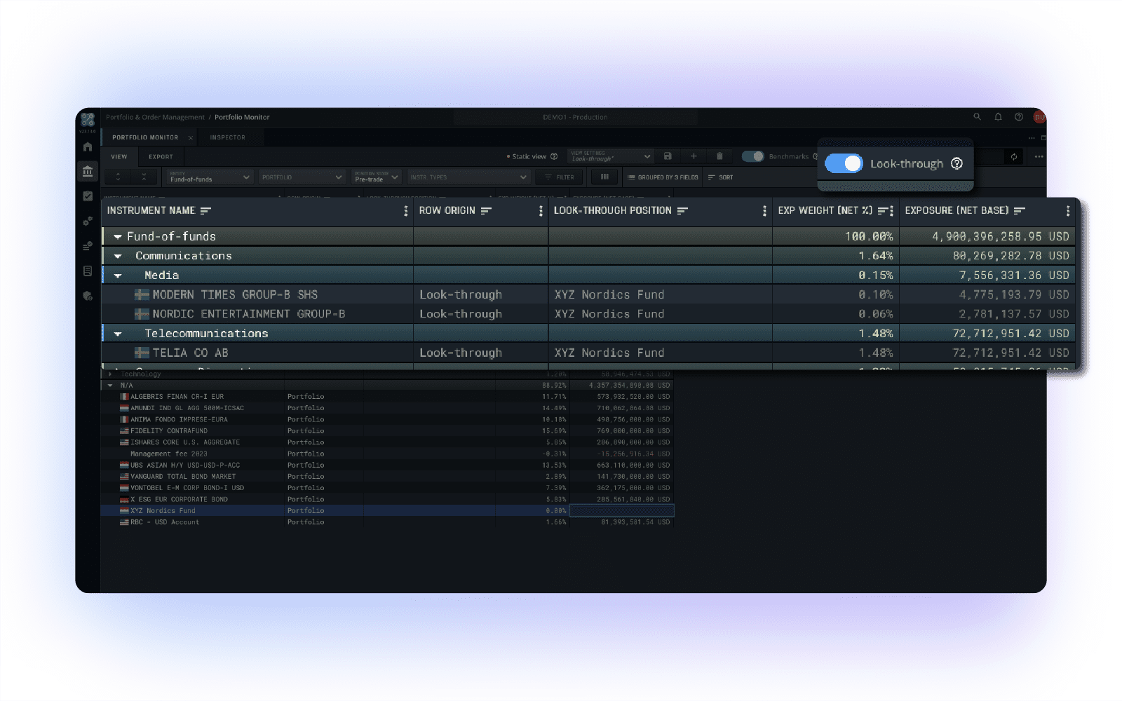 Look-through of Funds, Indices and Derivatives with Limina IMS